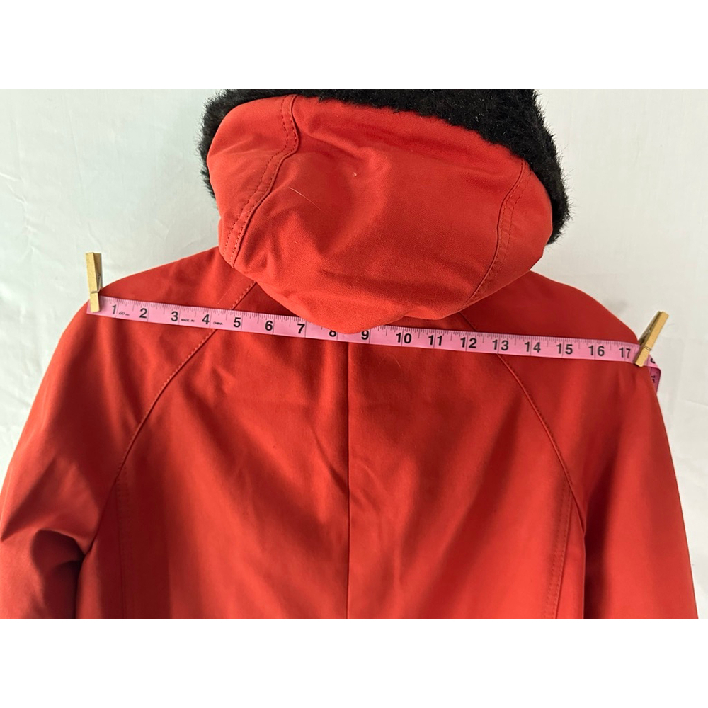 Vintage 1960s Forecaster of Boston Rust Hood Coat w Faux Fur Lining Mod |Indie-M - Picture 11 of 14